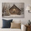 «Winter Snowy Barn Holiday», art du hall d'entrée, impression sur toile encadrée-132863213-132863215