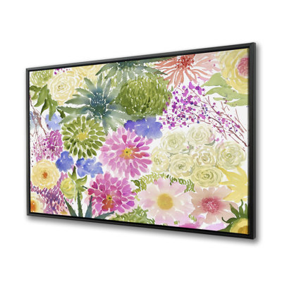 Paquet de fleurs exotiques - Décoration sur toile encadrée botanique