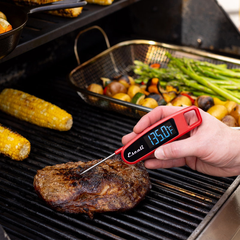 Escali Bluetooth Instant Read Infared Digital Stainless Steel, Red
