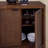 Ameer Modern Boho Solid Wood Sideboard Cabinet with Rattan Inlay Doors, Adjustable Shelves & Soft-Close Storage - Walnut-118226008