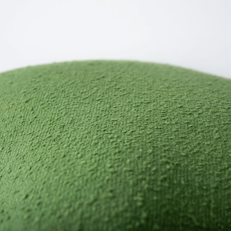 Textured Cotton Throw Pillow, Green