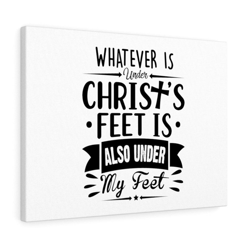 Under Christ's Feet Cross - Wrapped Canvas Print, 46cm H x 61cm W