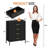 Metal 4-Drawer Cabinet, Multifunctional Dresser & Storage Locker(black)-954405330
