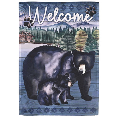 Drapeau de jardin «Welcome Bears»