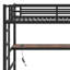 Lit mezzanine en métal avec prise de courant et éclairage DEL