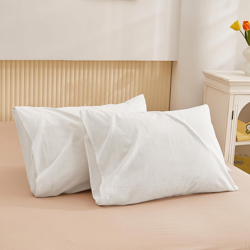 100% Egyptian-Quality Cotton Standard/Queen Size Pillow Cases Set Of 2-800 Thread Count Pillow Cover - Soft, Cooling Pillowcases Set Of 2 For Standard/Queen Pillows