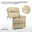 Electric Genuine Leather Power Recliner with Nailhead Trim and Built-in USB Port-86661606