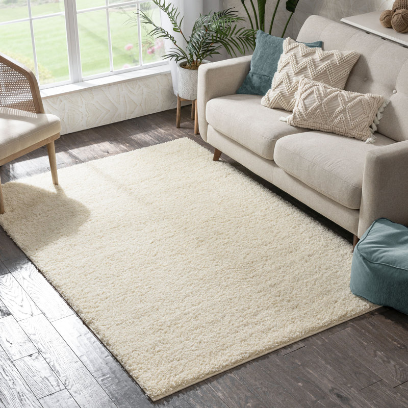 Madison Solid Colour Synthetic Area Rug, Rectangle 150cm x 215cm
