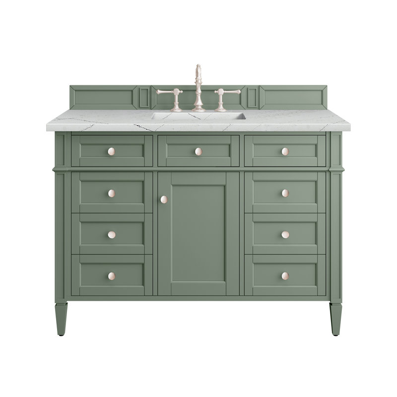 Brittany 48'' W Single Vanity, Smokey Celadon, Ethereal Noctis, 8" Widespread