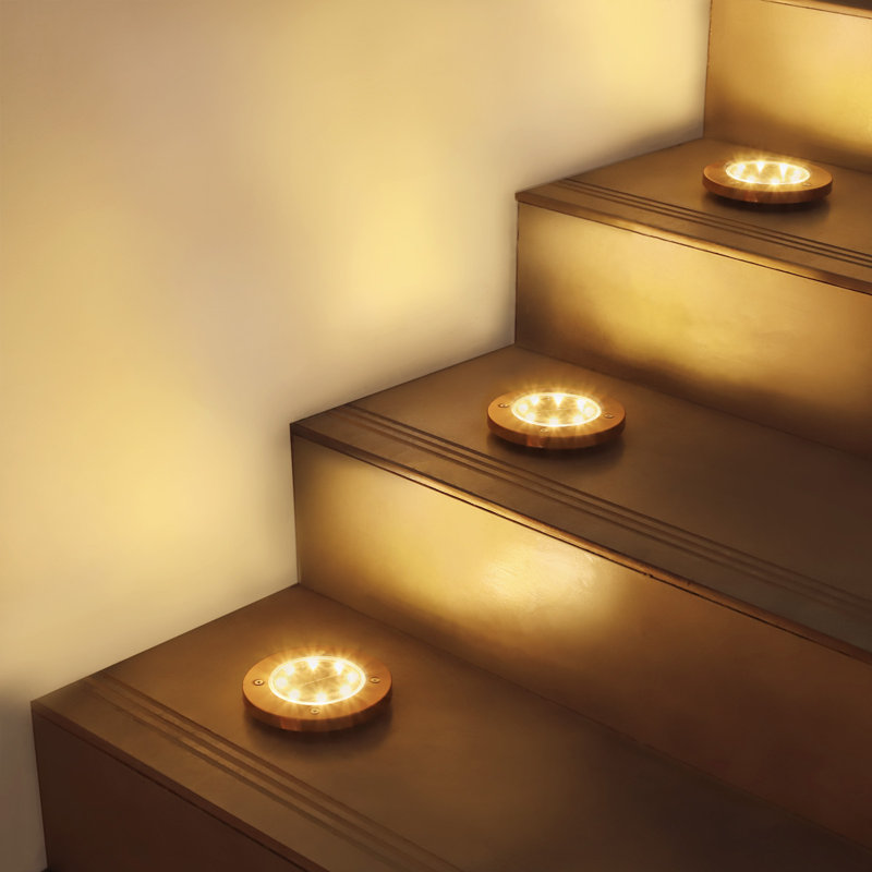 Paradise By NEX Satin Solar Powered Integrated LED Pathway Light Kit, Warm, Bronze