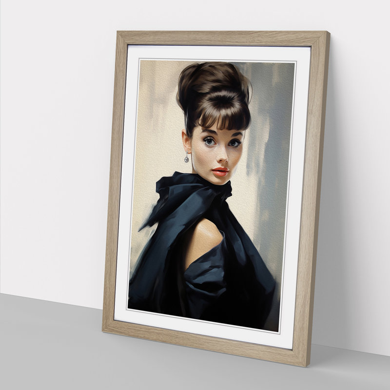Single Picture Frame Print on Wood, Oak Framed, 64cm H x 46cm W