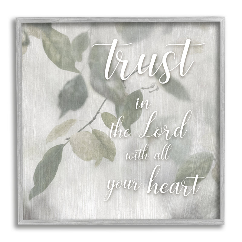 "Trust the Lord Motivating", H 12 po x l 12 po x P 1,5 po, Estampe numérique Farmhouse