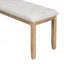 Ensemble de table de salle à manger 6 pièces, 6 pieds, 4 chaises rembourrées et 1 banc pour la salle à manger et la cuisine-1310100949