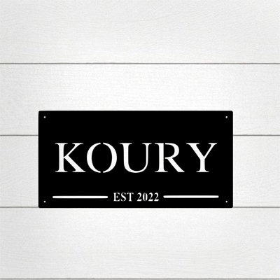 Décoration murale rectangulaire monogramme