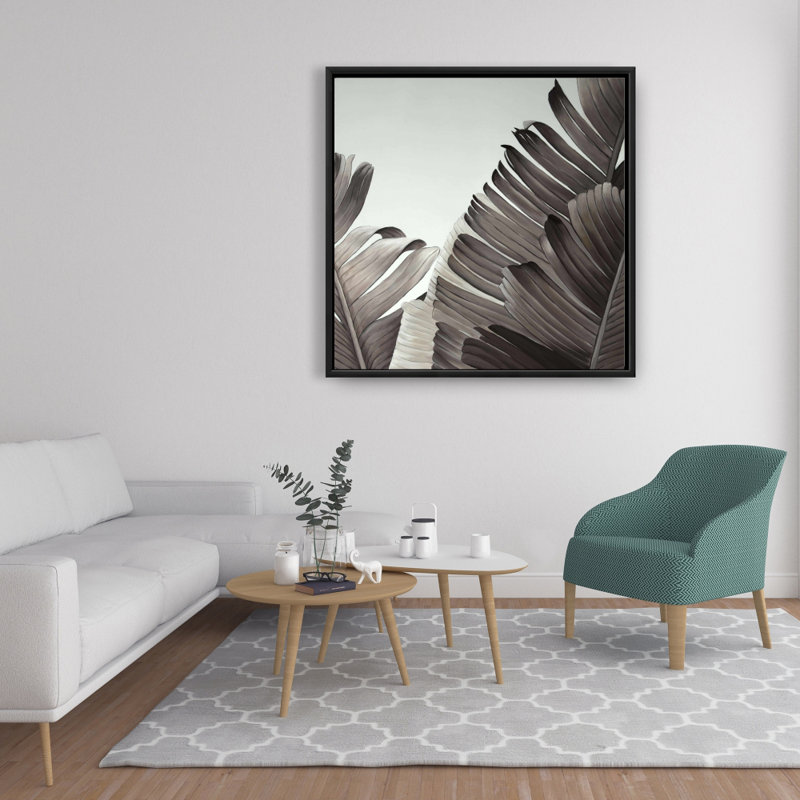 " Grayscale Tropical Leaves "