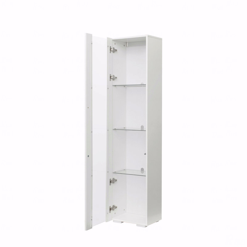 Armoire, côté avec lampe à bande en aluminium