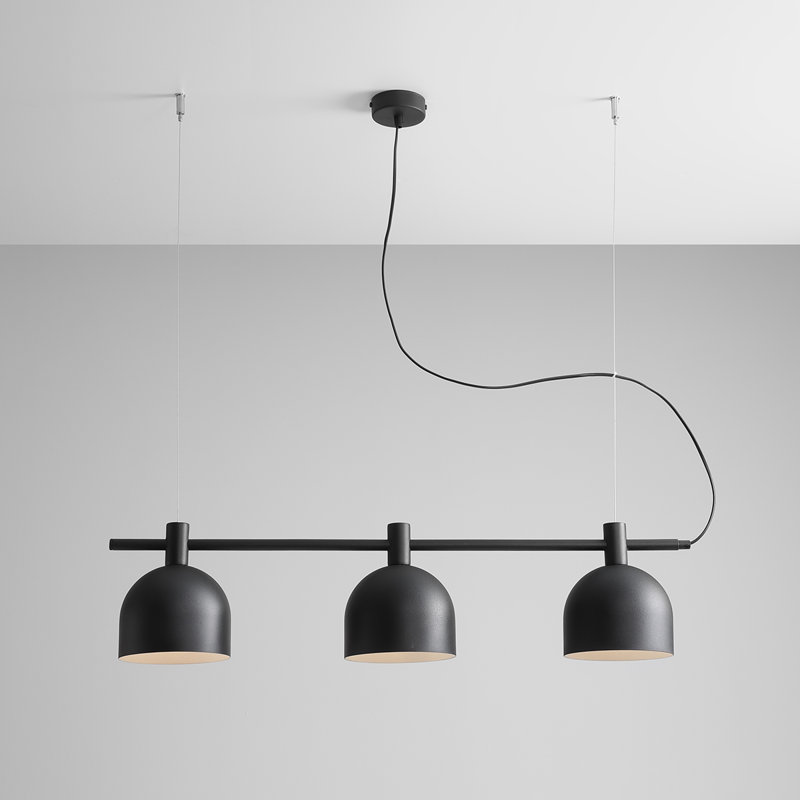 Beryl 3 - Light Kitchen Island Pendant, Black
