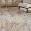Tapis gris / beige à motif abstrait Felty-824150427