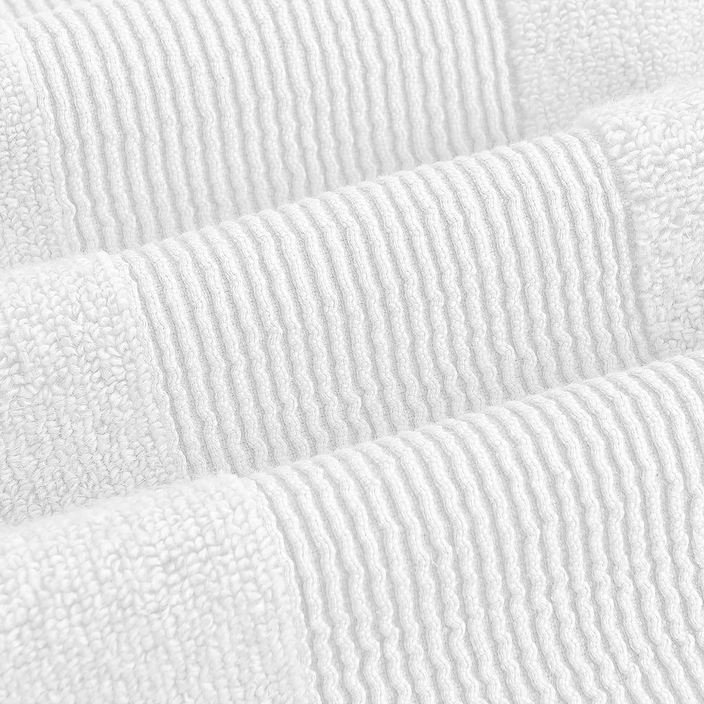 6-Piece Zero-Twist Cotton Towel Set, White