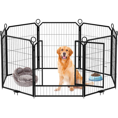 Grand parc portatif pour chien avec barrière