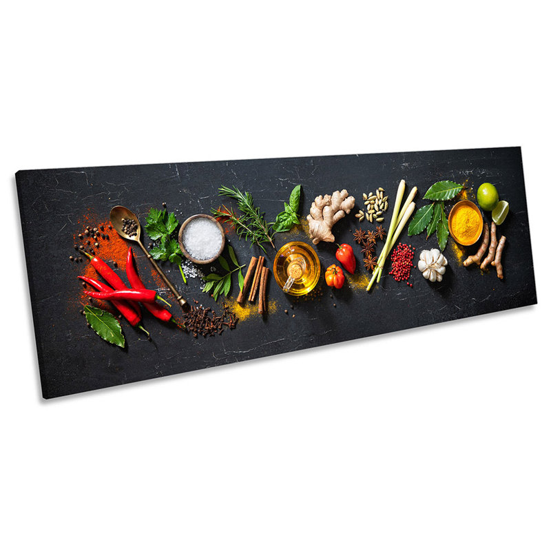 Herbs Spices - Wrapped Canvas Panoramic Print, 45.72cm H x 137.16cm W