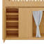 Lit mezzanine moderne avec armoire de rangement, garde-robe et DEL-552486270