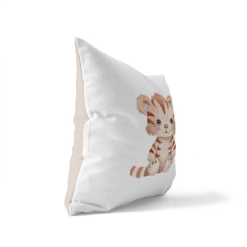 Coussin Tiger, Carré 16 po