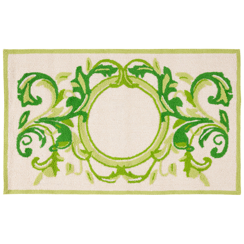 Paillasson Nakamura, L 30 po x L 48 po, Beige/vert