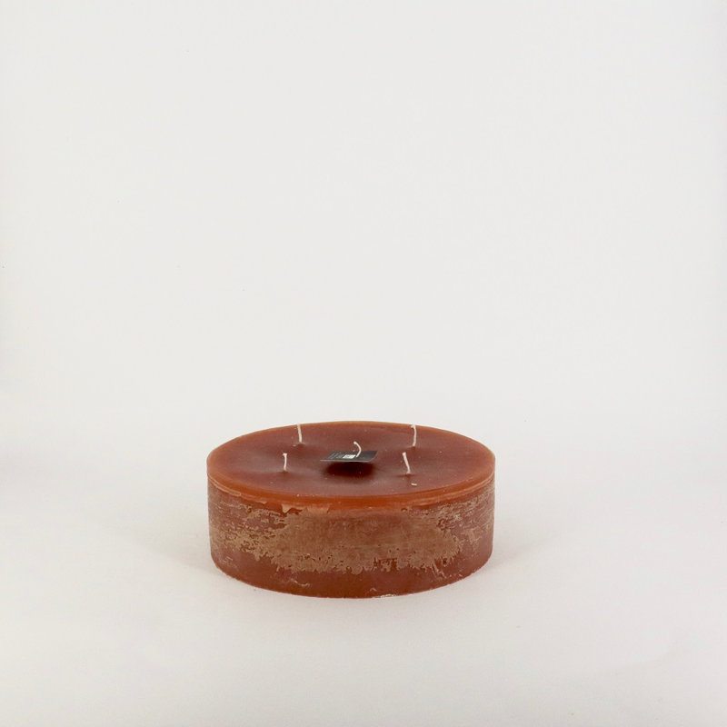 Bougie votive non parfumée, H 2,75 po x l 9 po x P 9 po, Cognac