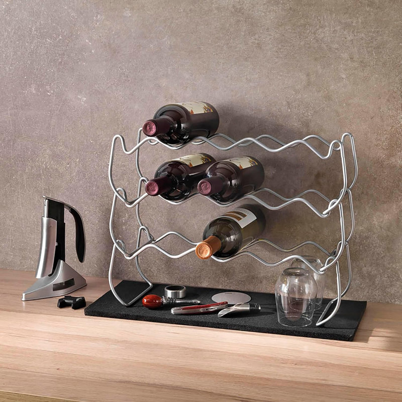 Standard Wine Bottle Rack Silver