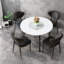 Ensemble de table de salle à manger moderne avec plateau en verre et chaises ergonomiques pour la maison