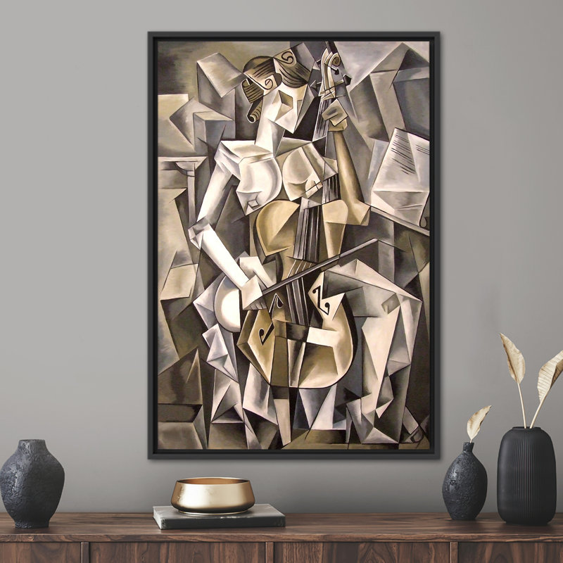 Print on Canvas, 70 cm H x 100 cm W, Black Floater Framed