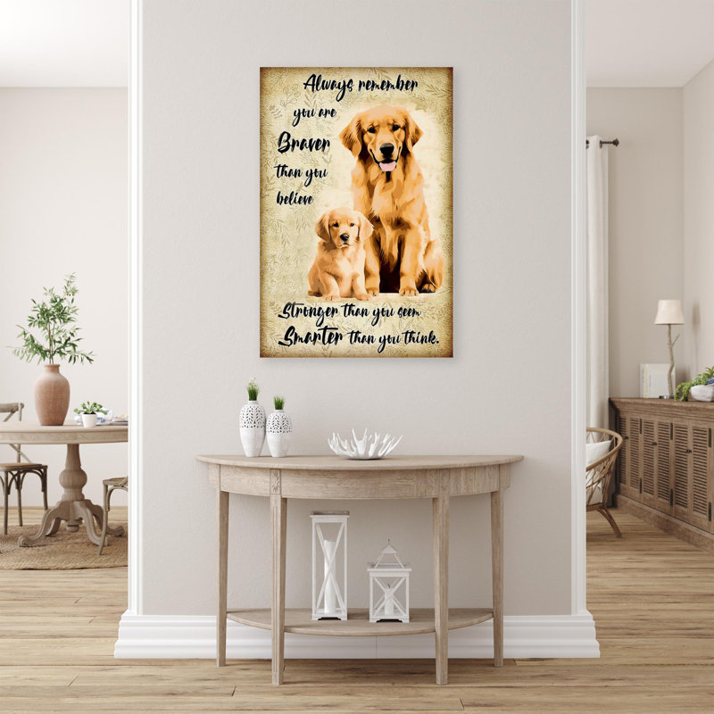 Impression sur toile Kumrie You Are Braver Than You Believe, H 36 po x l 24 po x P 1,25 po