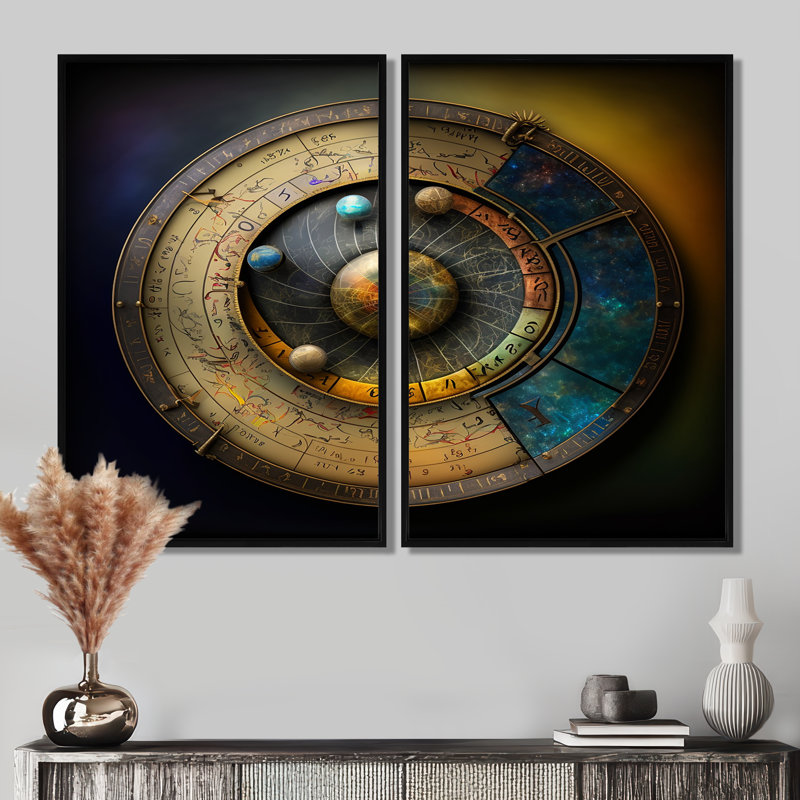 "Calculing the Universe", art mural, Noir, H 36 po x l 48 po, Impression encadrée flottante