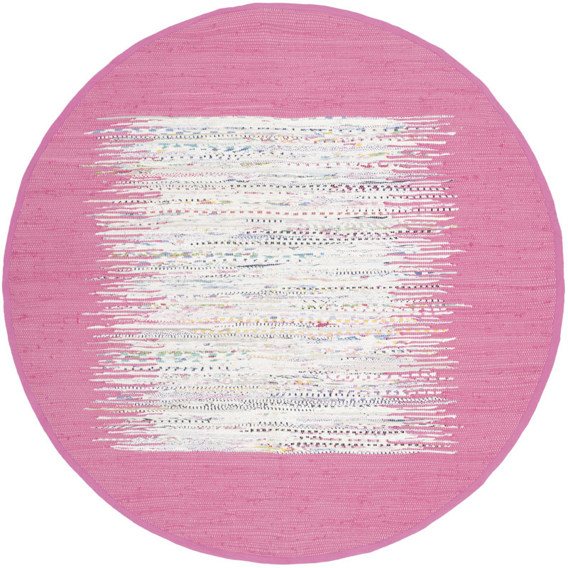 Paschall Hand Woven Cotton Rug, Round 6'