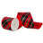 Vickerman 4"X10 Yds Red, Black, and Gold Diagonal Plaid with Red Dupioni Backing Ribbon.