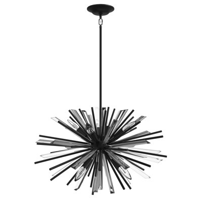 Palisades Ave. Metal And Crystal Chandelier