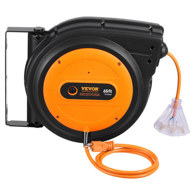Enrouleur de cordon d'alimentation rétractable 65FT 12AWG / 3C SJTOW