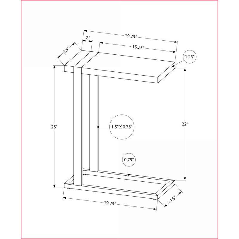 Ensemble de 3 tables basses d'apparence grise pour le salon, amplement d'espace et amp; Tablette inférieure
