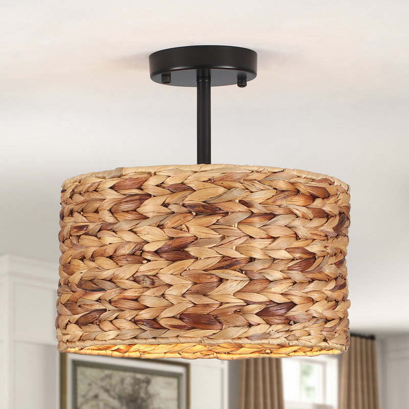 Aakruti Rattan Semi Flush Mount