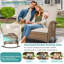 Chaise berçante en osier pour l'extérieur Meetwarm