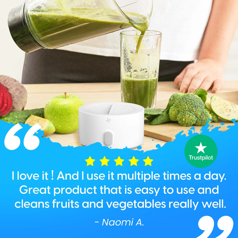 Compact White Waterproof Fruit and Vegetable Purifier
