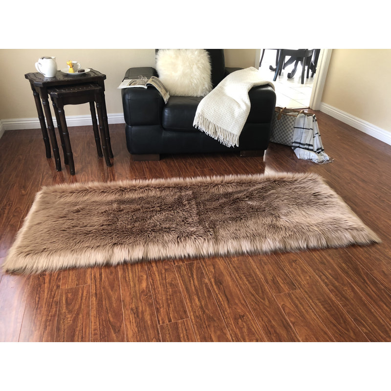 Tapis brun clair Whitbeck, Tapis de couloir 2 pi 6 po x 6 pi
