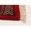 Tapis unique en laine noué à la main Bokhara rouge de 5 pi 7 po x 8 pi 3 po Peshawar