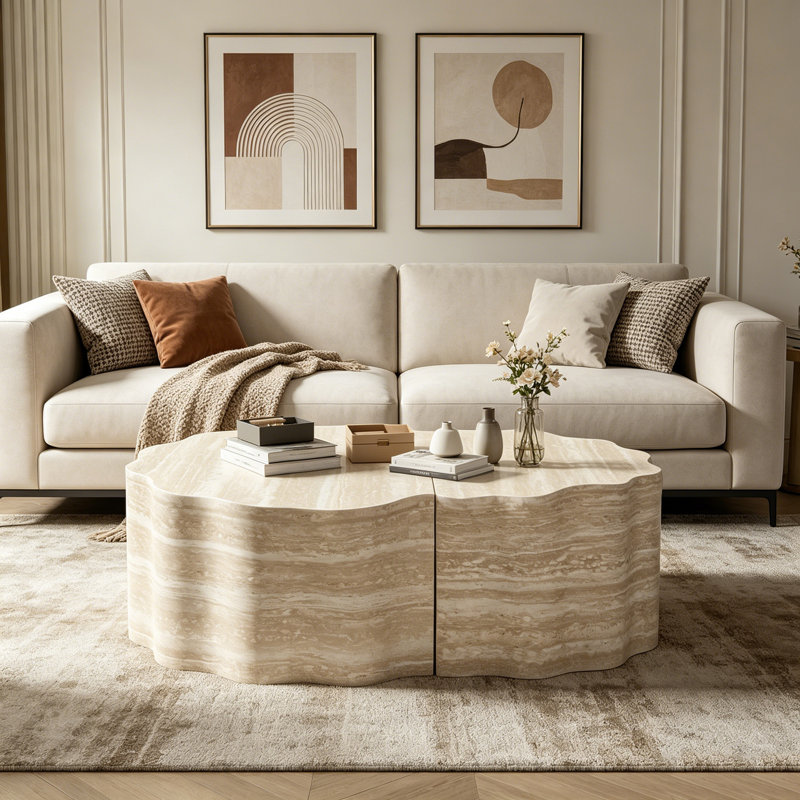 Ensemble de 2 tables basses rondes