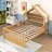 Wood House Bed with Storage Headboard-391070134-391070128