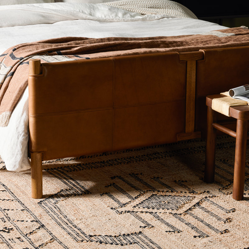 Salado Leather Bed, Queen, Heirloom Sienna