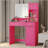 Vanity Desk With Mirror And LED Light Strip,Dressing Table With Large Drawer, 3 Level Storage Dresser & 3 Lighting Modes Adjustable Brightness, Suitable For Bedroom
