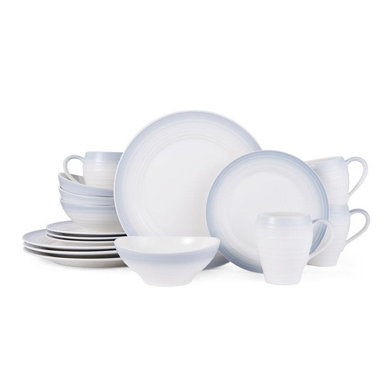 Service de table 16 pièces, service pour 4 Swirl, Gris ombre