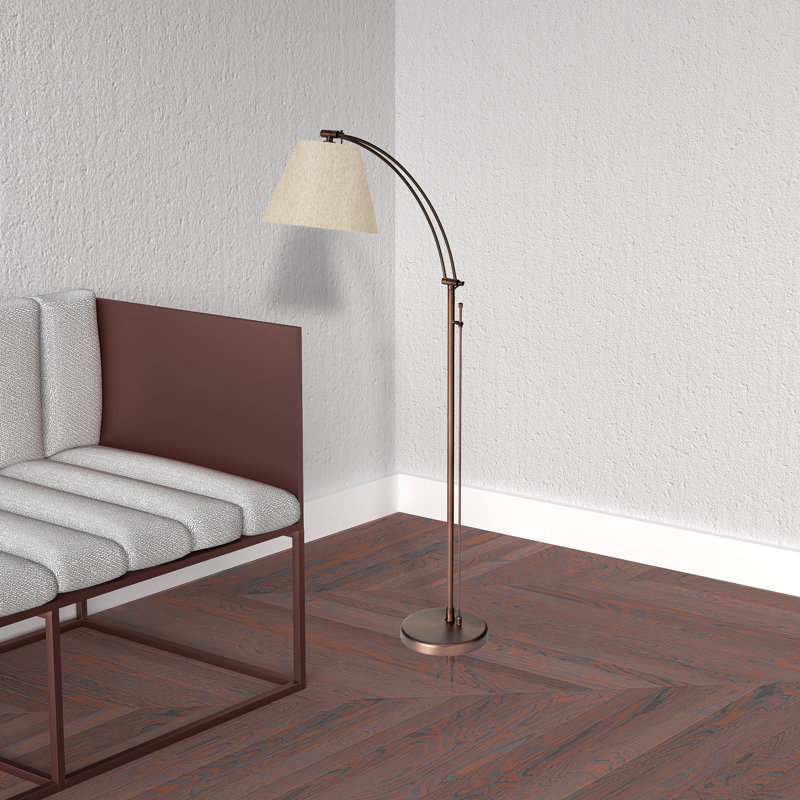 Naiya 61'' Arched Floor Lamp, Flax